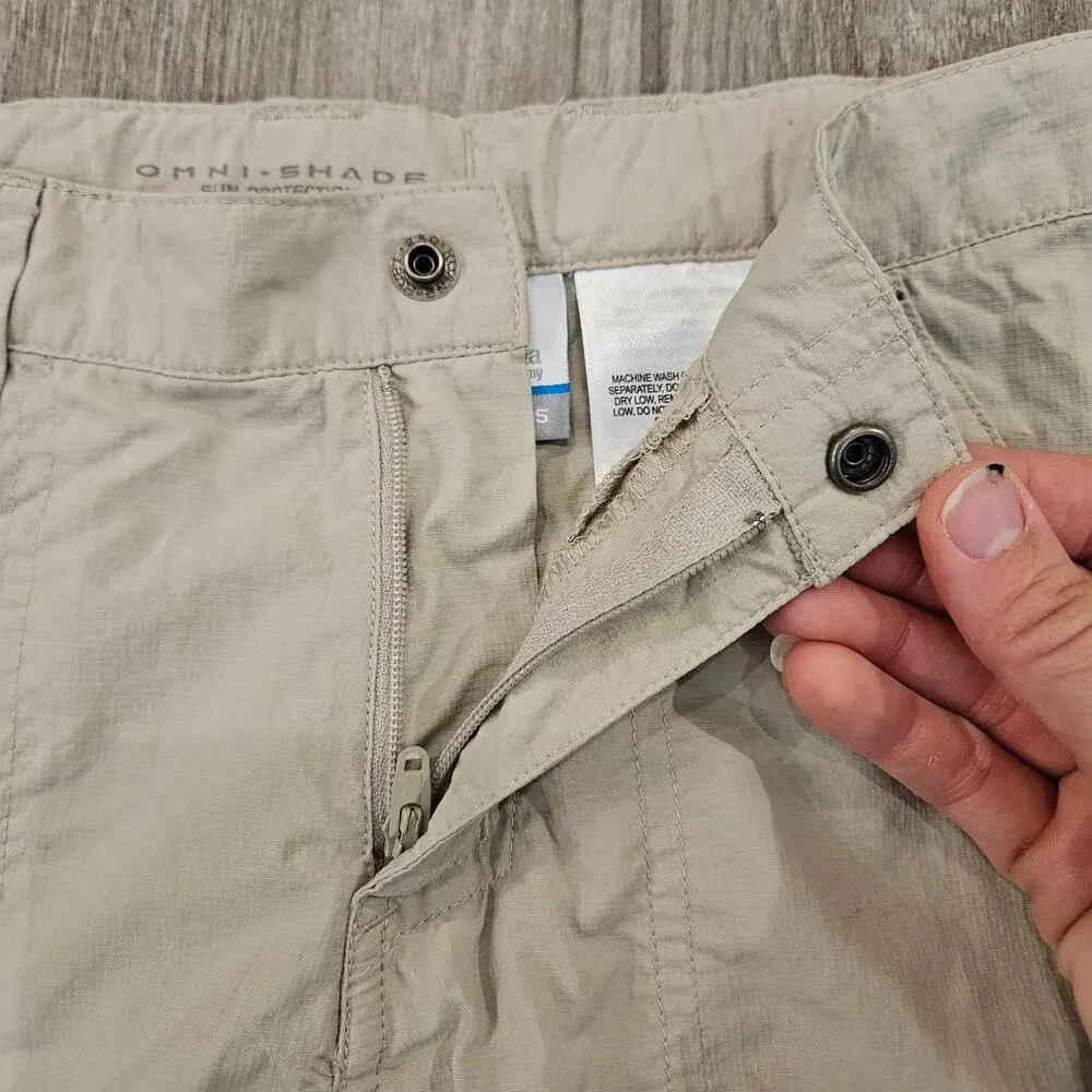 Columbia Cargo Shorts Boys Size‎ 4/5 Khaki Outdoor Utility Hiking Summer Basics